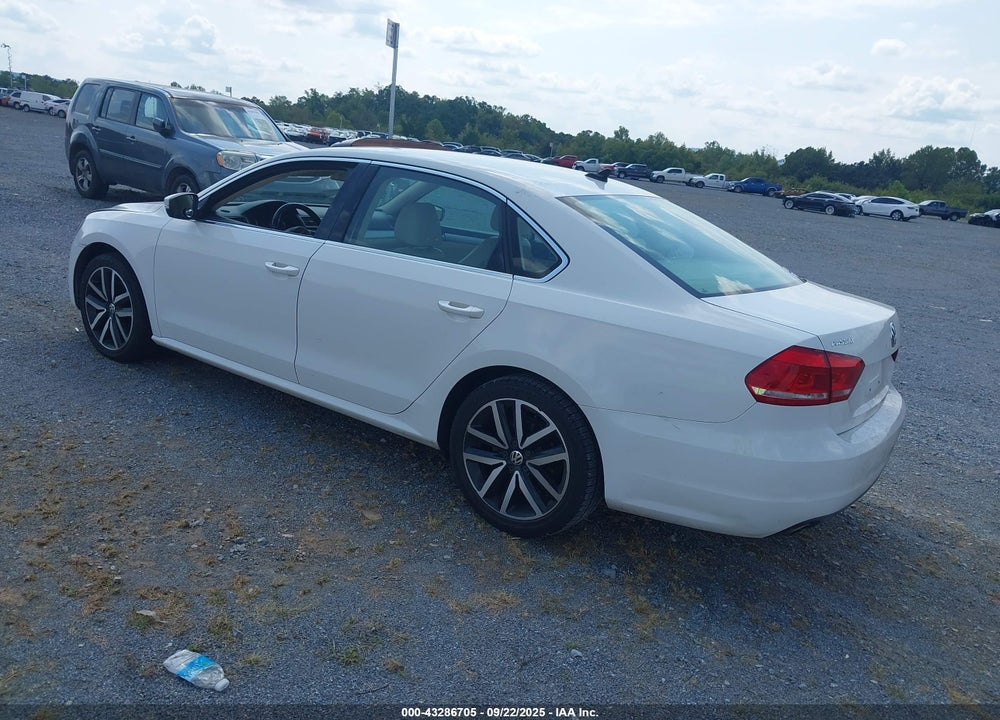 2012 VOLKSWAGEN PASSAT VIN: 1VWBN7A3XCC080113
