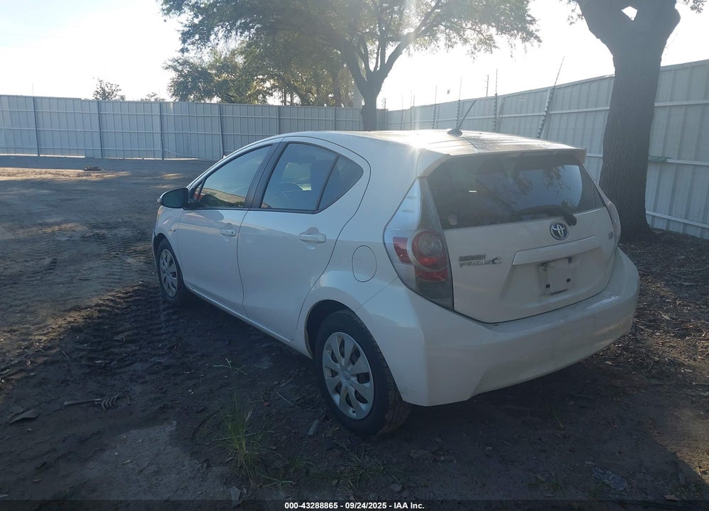 2013 TOYOTA PRIUS C ONE VIN: JTDKDTB38D1542629