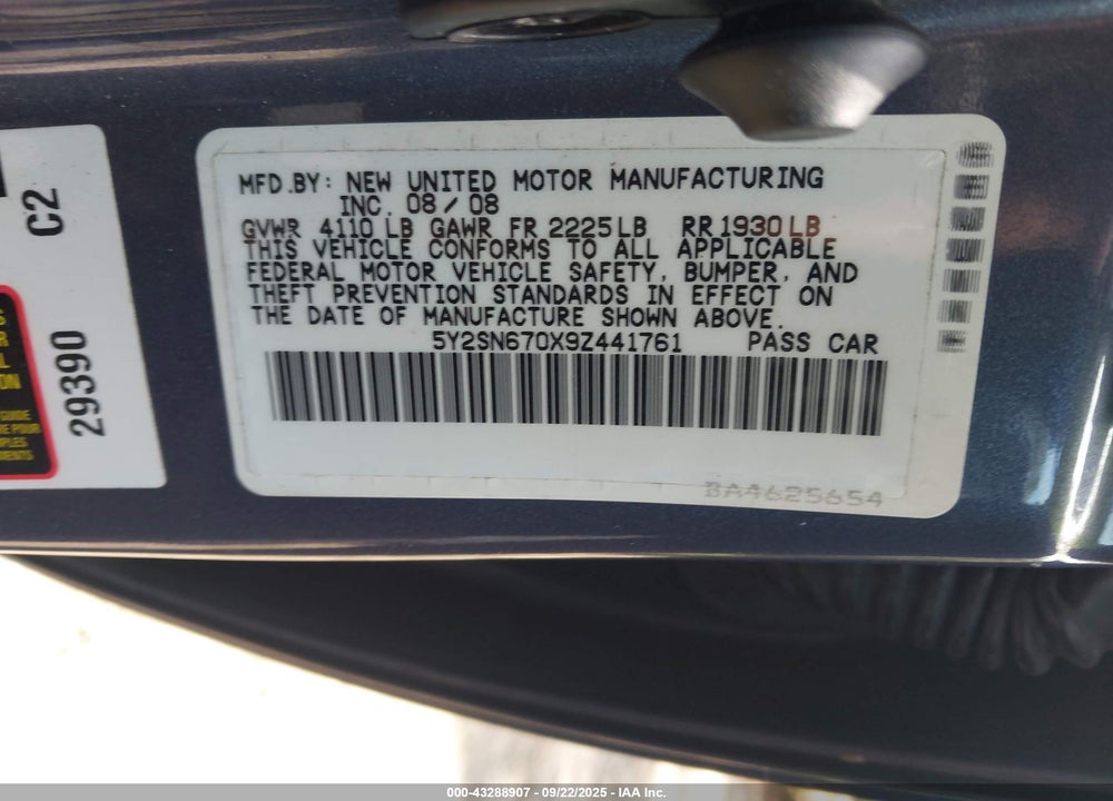 2009 PONTIAC VIBE GT VIN: 5Y2SN670X9Z441761
