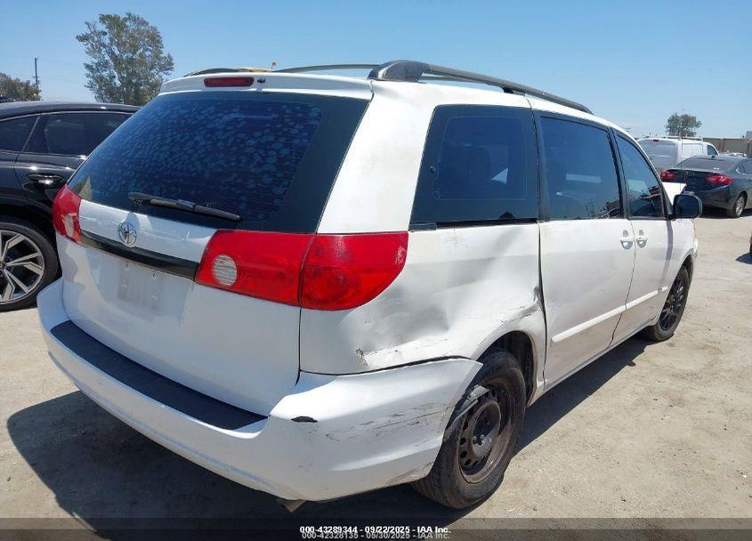 2008 TOYOTA SIENNA CE VIN: 5TDZK23C48S100002