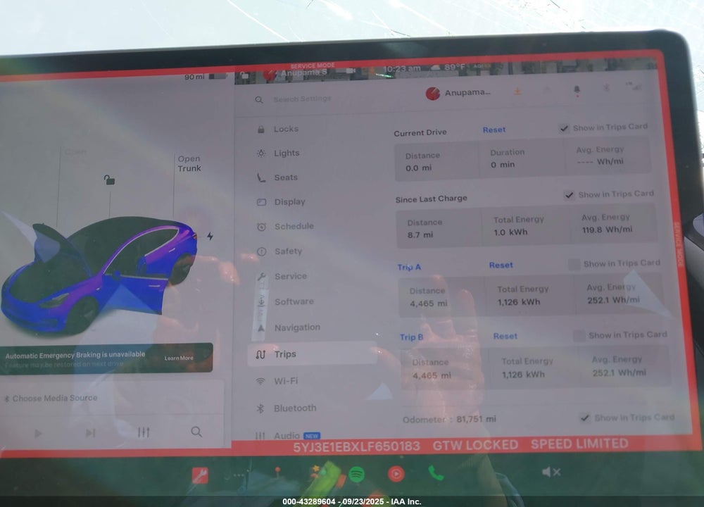 2020 TESLA MODEL 3 LONG RANGE DUAL MOTOR ALL-WHEEL DRIVE VIN: 5YJ3E1EBXLF650183