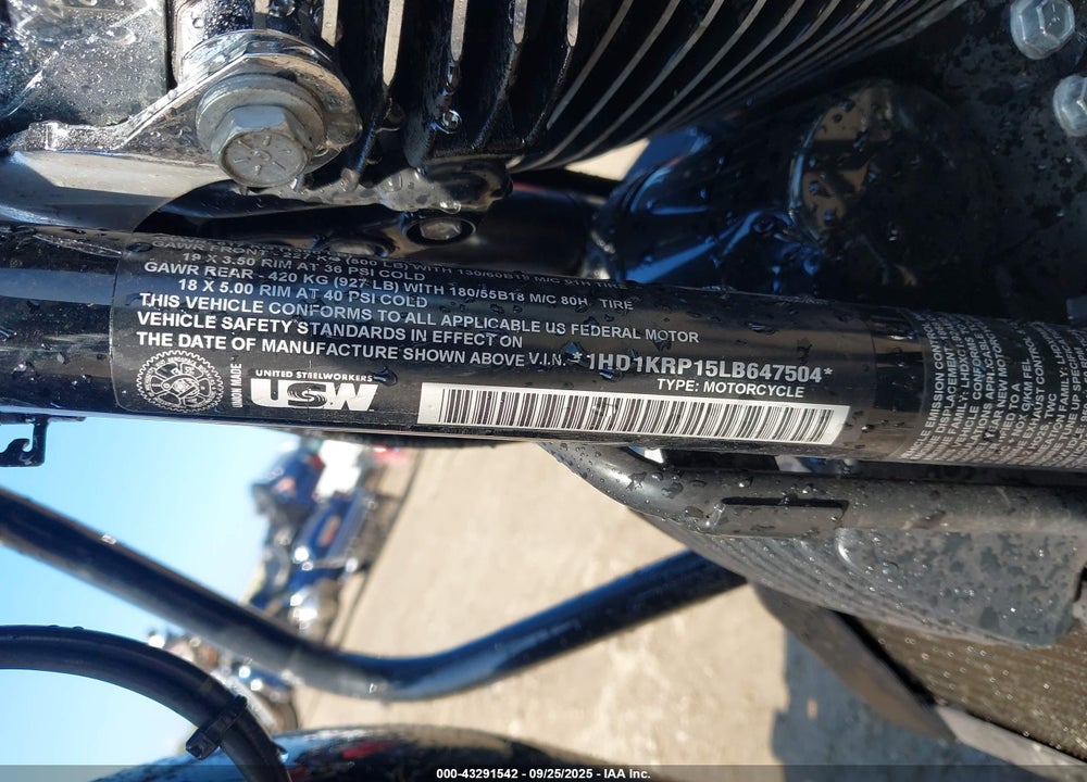 2020 HARLEY-DAVIDSON FLHXS VIN: 1HD1KRP15LB647504