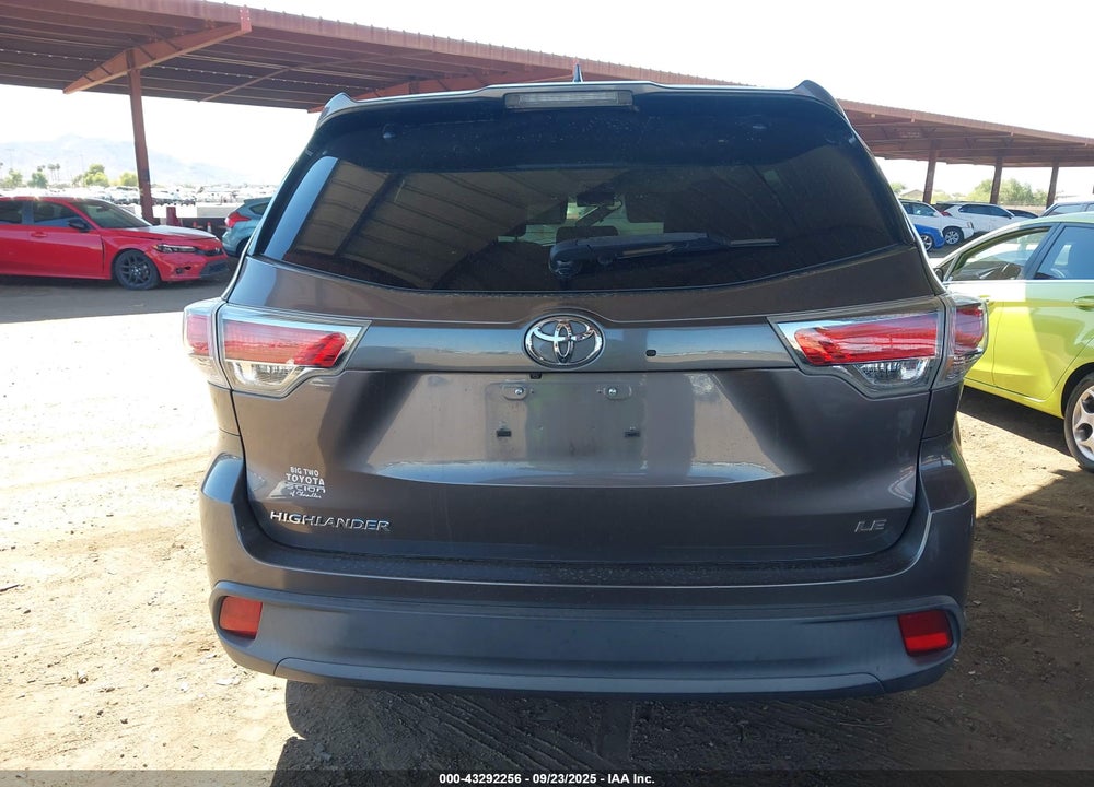 2016 TOYOTA HIGHLANDER VIN: 5TDZKRFH4GS149036