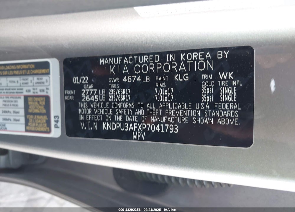 2023 KIA SPORTAGE LX VIN: KNDPU3AFXP7041793