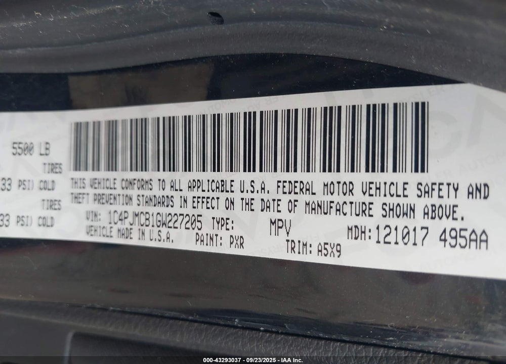 2016 JEEP CHEROKEE ALTITUDE VIN: 1C4PJMCB1GW227205