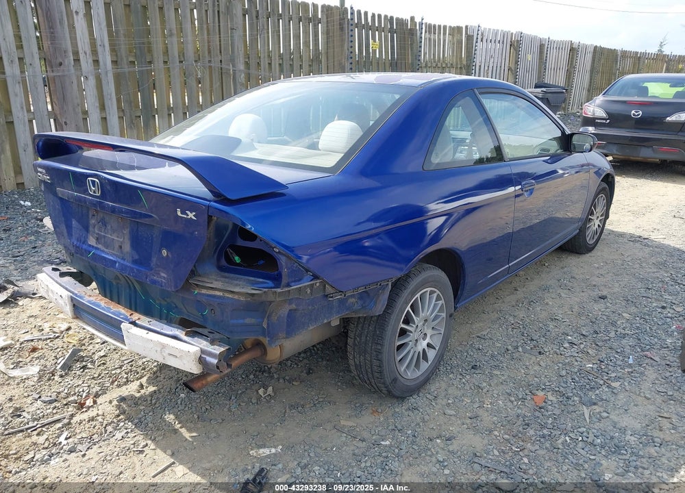 2005 HONDA CIVIC LX VIN: 1HGEM22545L054536