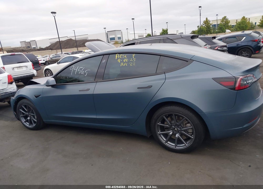 2022 TESLA MODEL 3 LONG RANGE DUAL MOTOR ALL-WHEEL DRIVE VIN: 5YJ3E1EB6NF357593