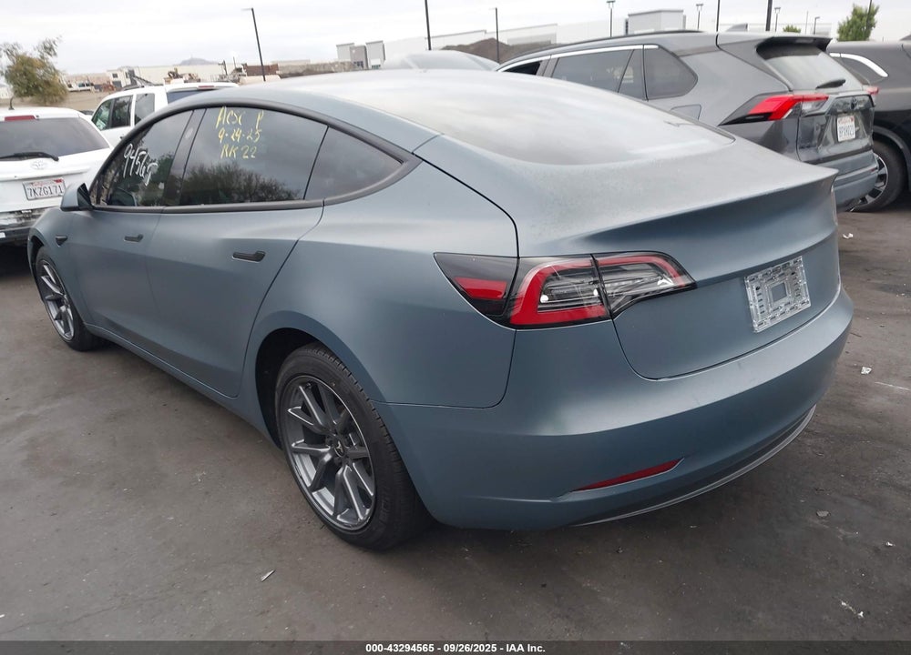 2022 TESLA MODEL 3 LONG RANGE DUAL MOTOR ALL-WHEEL DRIVE VIN: 5YJ3E1EB6NF357593