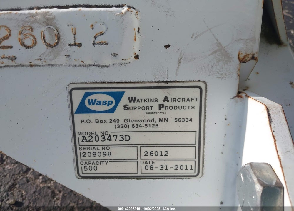 2011 EQUIPMENT STEEL GSE A203473D VIN: 00000000000026012