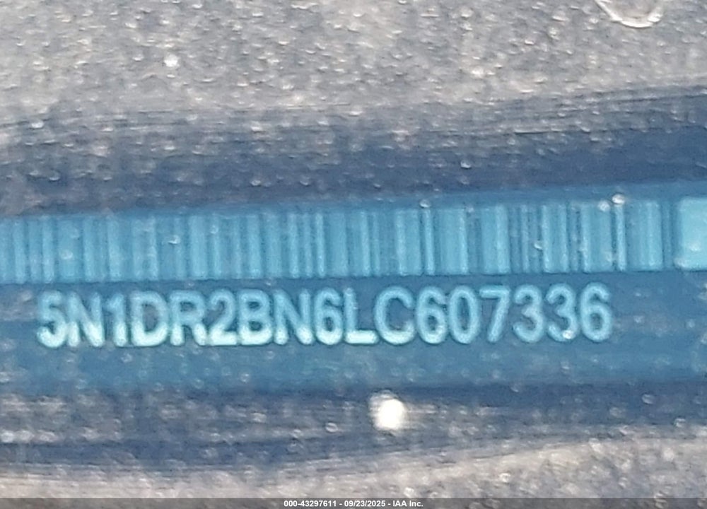 2020 NISSAN PATHFINDER VIN: 5N1DR2BN6LC607336