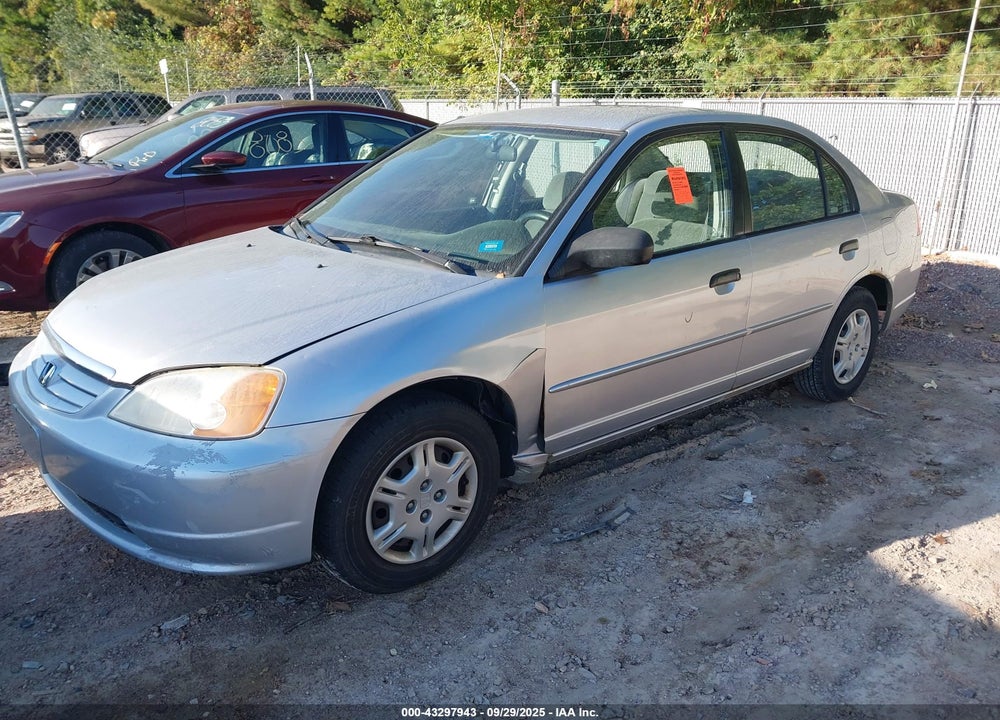 2001 HONDA CIVIC LX VIN: 1HGES15531L016978