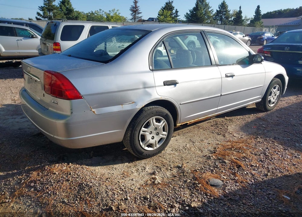 2001 HONDA CIVIC LX VIN: 1HGES15531L016978