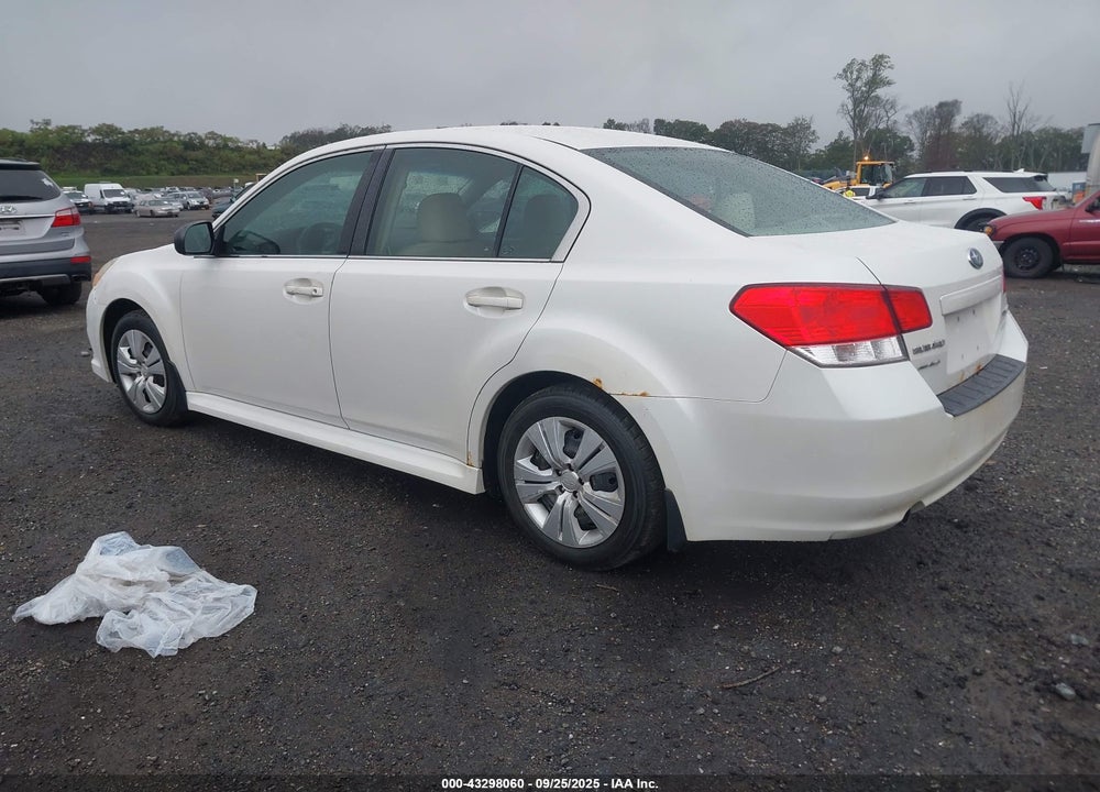 2011 SUBARU LEGACY 2.5I VIN: 4S3BMBA60B3263991