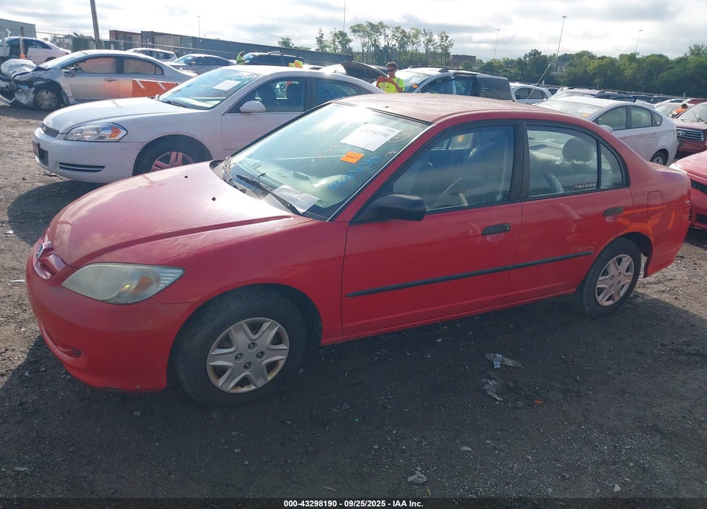 2005 HONDA CIVIC VP VIN: 1HGES16365L002110