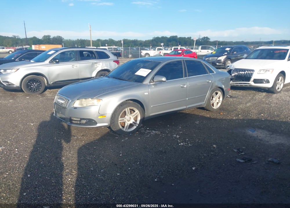 2008 AUDI A4 2.0T VIN: WAUDF78E88A060006