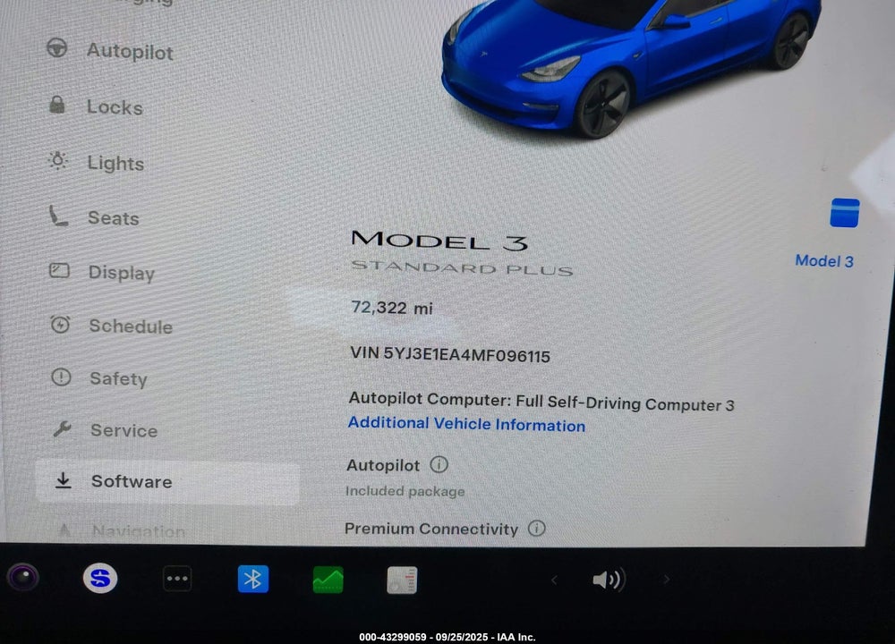 2021 TESLA MODEL 3 VIN: 5YJ3E1EA4MF096115
