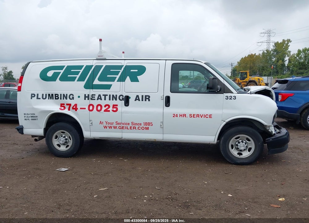2019 CHEVROLET EXPRESS 2500 WORK VAN VIN: 1GCWGAFG9K1151688