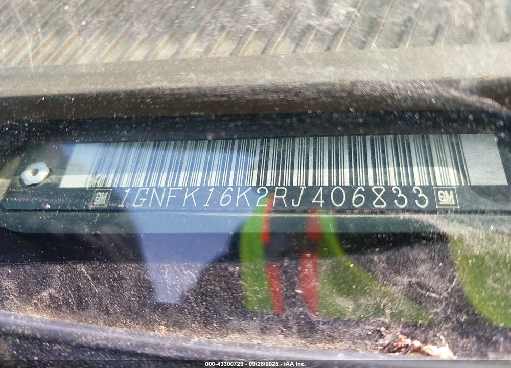1994 CHEVROLET SUBURBAN K1500 VIN: 1GNFK16K2RJ406833