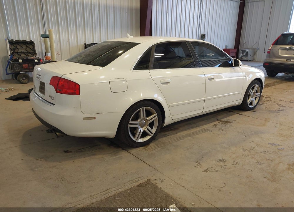 2007 AUDI A4 2.0T VIN: WAUDF78E77A140203