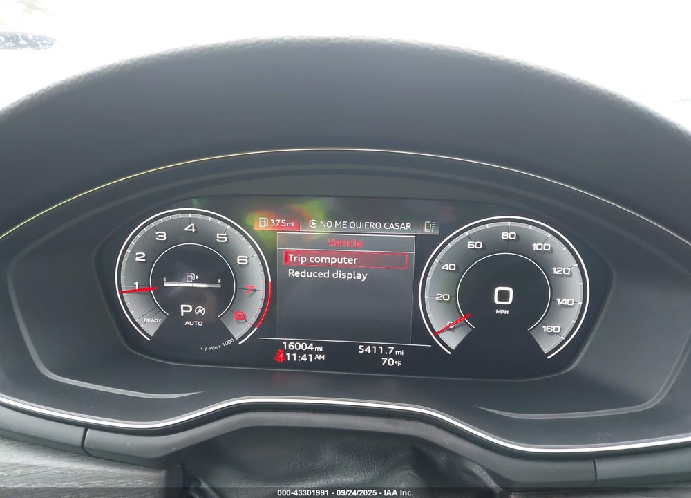 2024 AUDI A5 SPORTBACK VIN: WAUFACF58RA092538