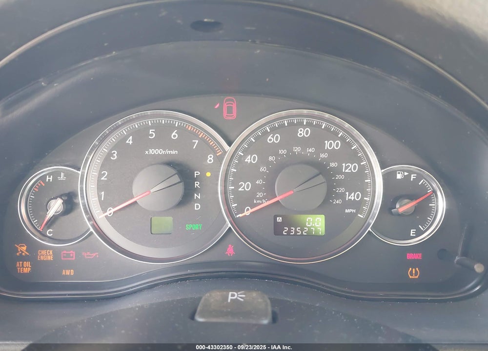 2009 SUBARU OUTBACK VIN: 4S4BP61C297347457