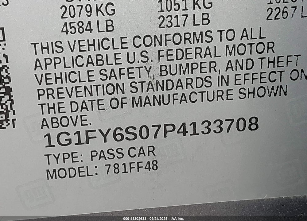 2023 CHEVROLET BOLT EUV VIN: 1G1FY6S07P4133708
