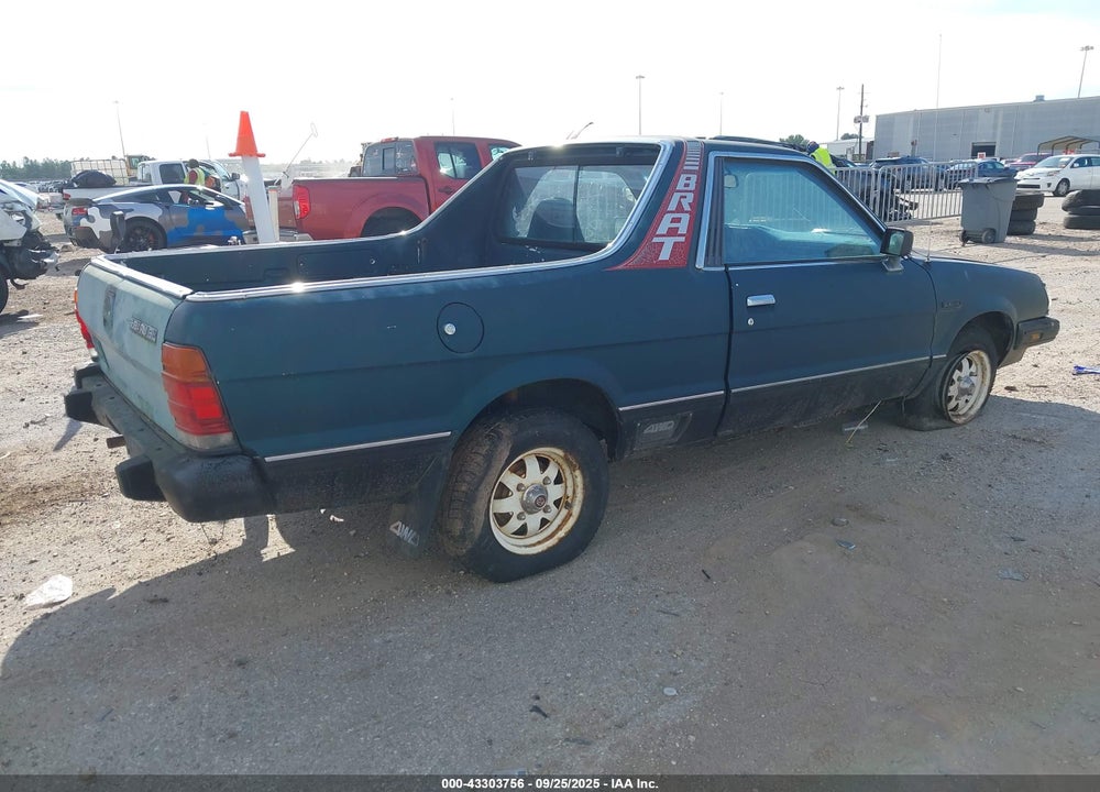 1984 SUBARU BRAT GL VIN: JF2AT53B6EF503950