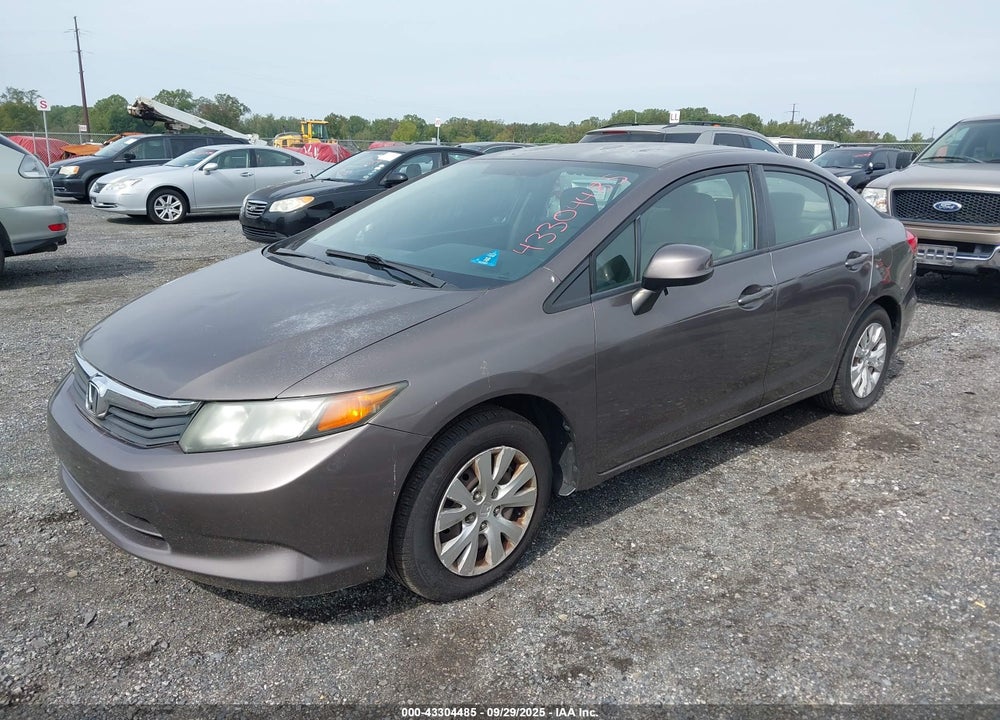 2012 HONDA CIVIC LX VIN: 2HGFB2F56CH543471