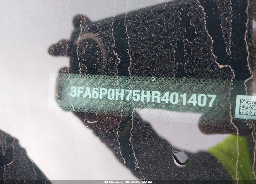 2017 FORD FUSION VIN: 3FA6P0H75HR401407