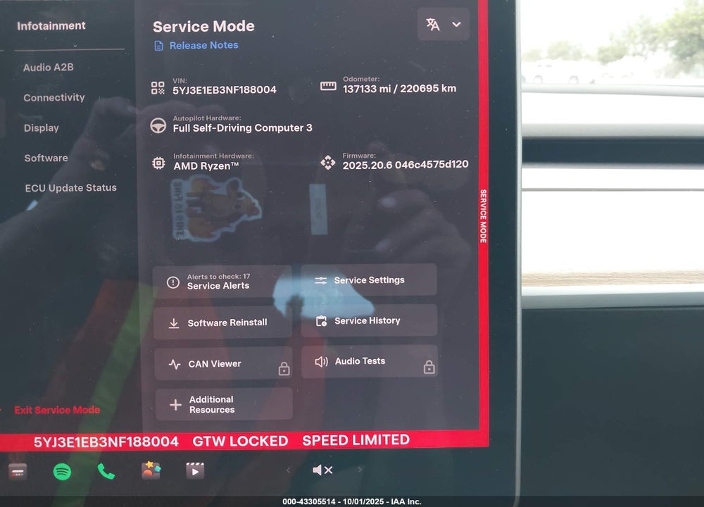 2022 TESLA MODEL 3 VIN: 5YJ3E1EB3NF188004