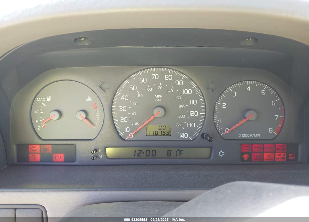 1999 VOLVO V70 VIN: YV1LW55A2X2575297