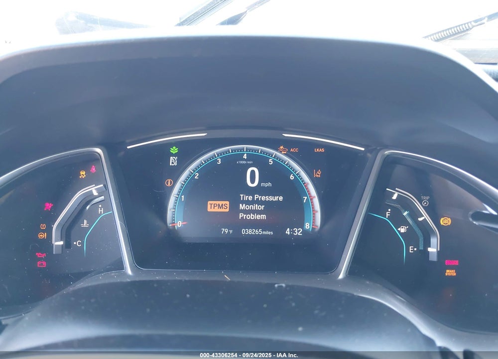2019 HONDA CIVIC EX VIN: JHMFC1F38KX014570