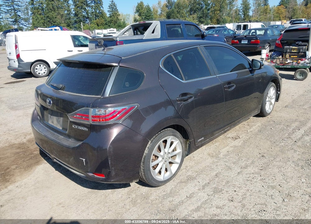 2011 LEXUS CT 200H PREMIUM VIN: JTHKD5BH4B2026183