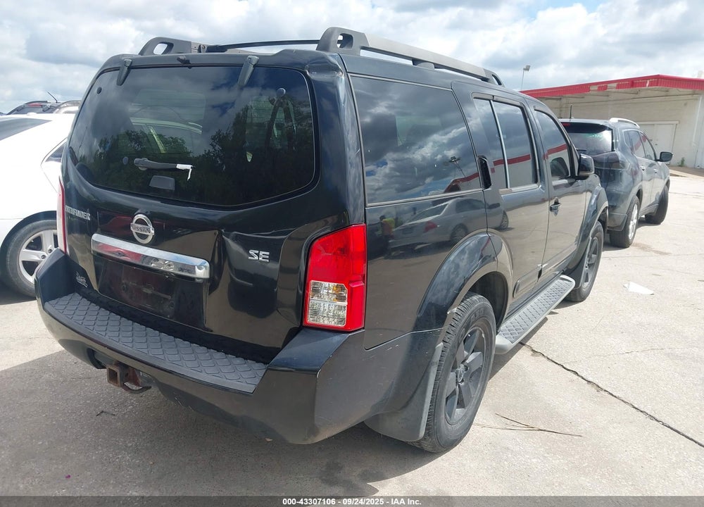 2008 NISSAN PATHFINDER SE VIN: 5N1AR18U38C602226