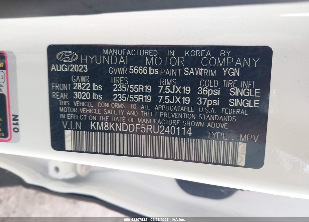 2024 HYUNDAI IONIQ 5 SEL VIN: KM8KNDDF5RU240114
