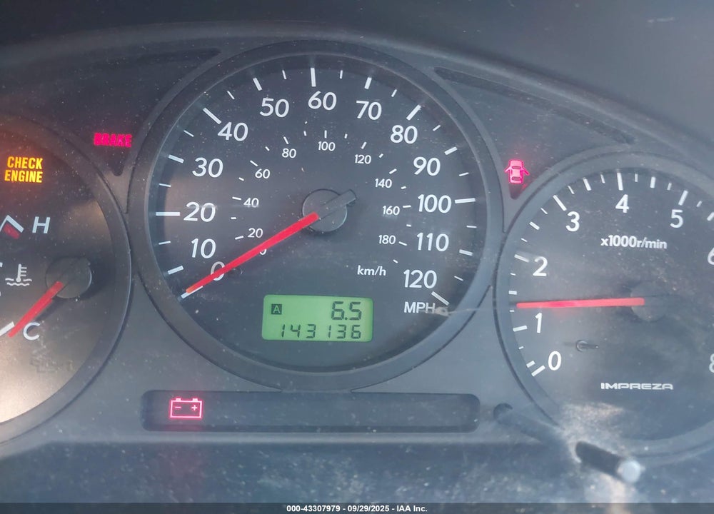 2004 SUBARU IMPREZA OUTBACK SPORT VIN: JF1GG68564H820108