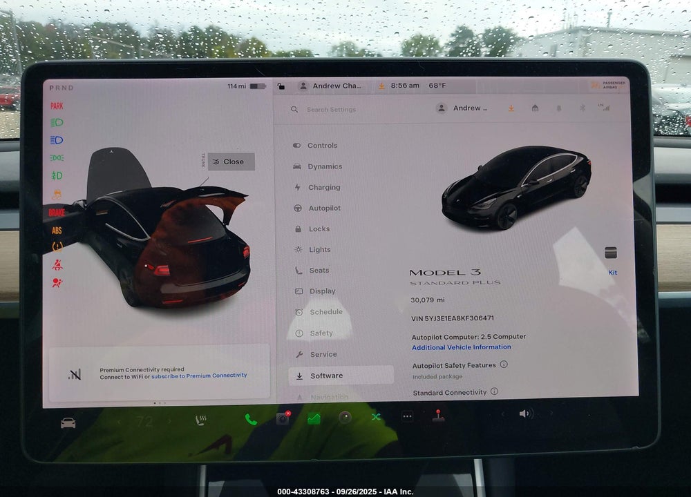 2019 TESLA MODEL 3 VIN: 5YJ3E1EA8KF306471