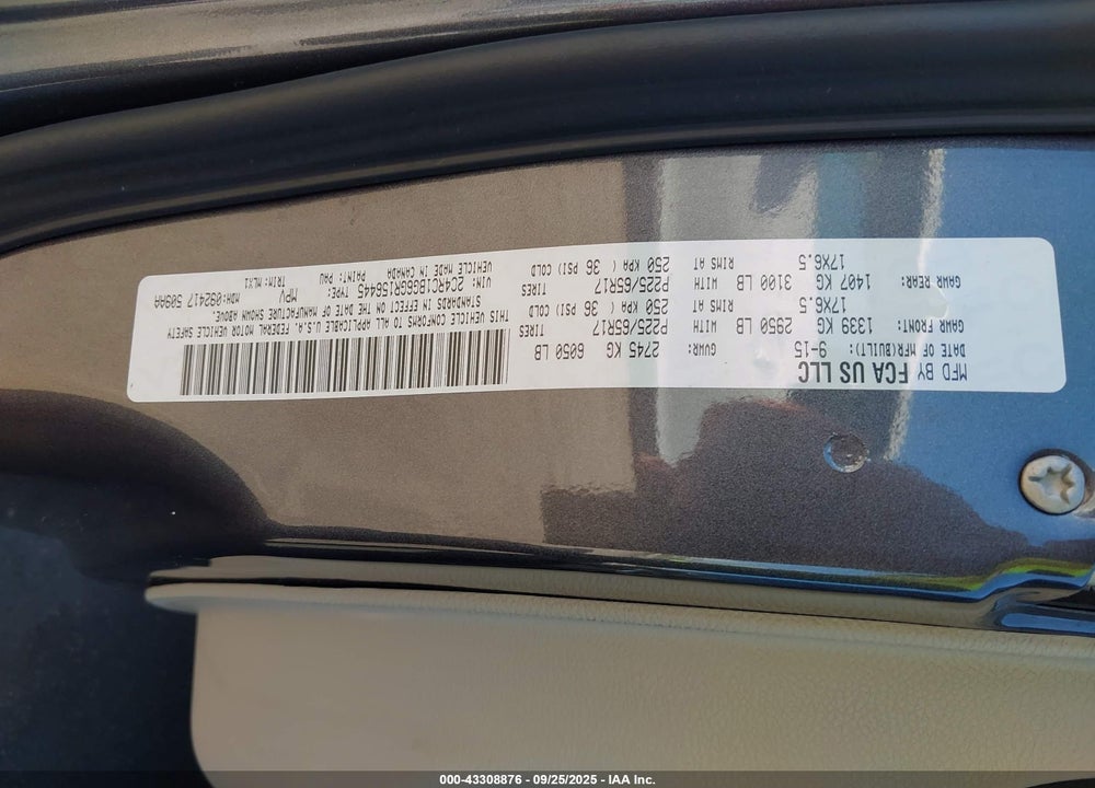 2016 CHRYSLER TOWN & COUNTRY VIN: 2C4RC1BG6GR156445