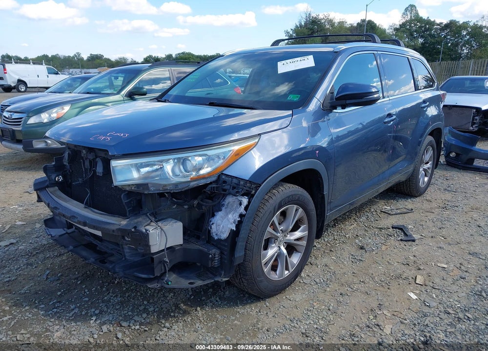 2015 TOYOTA HIGHLANDER XLE V6 VIN: 5TDJKRFH7FS160298