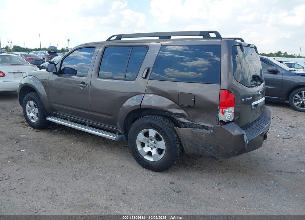 2008 NISSAN PATHFINDER S VIN: 5N1AR18U88C663295