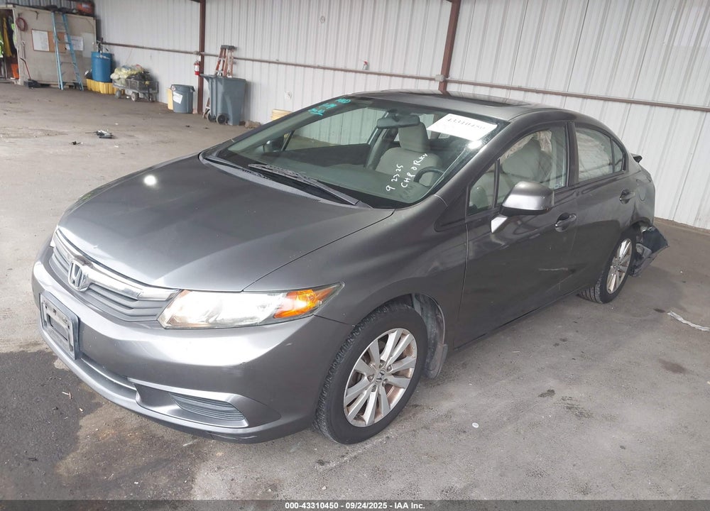 2012 HONDA CIVIC VIN: 19XFB2F85CE374788