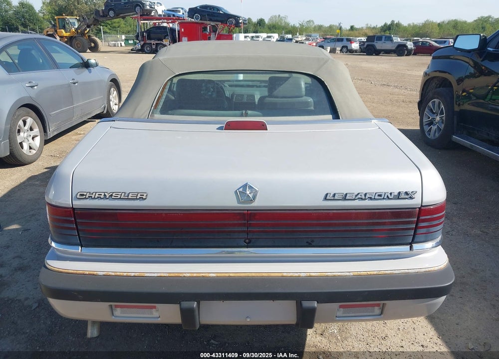 1991 CHRYSLER LEBARON LX VIN: 1C3XJ5532MG138832