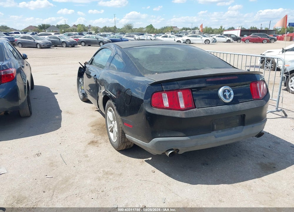 2012 FORD MUSTANG V6 VIN: 1ZVBP8AM0C5221509