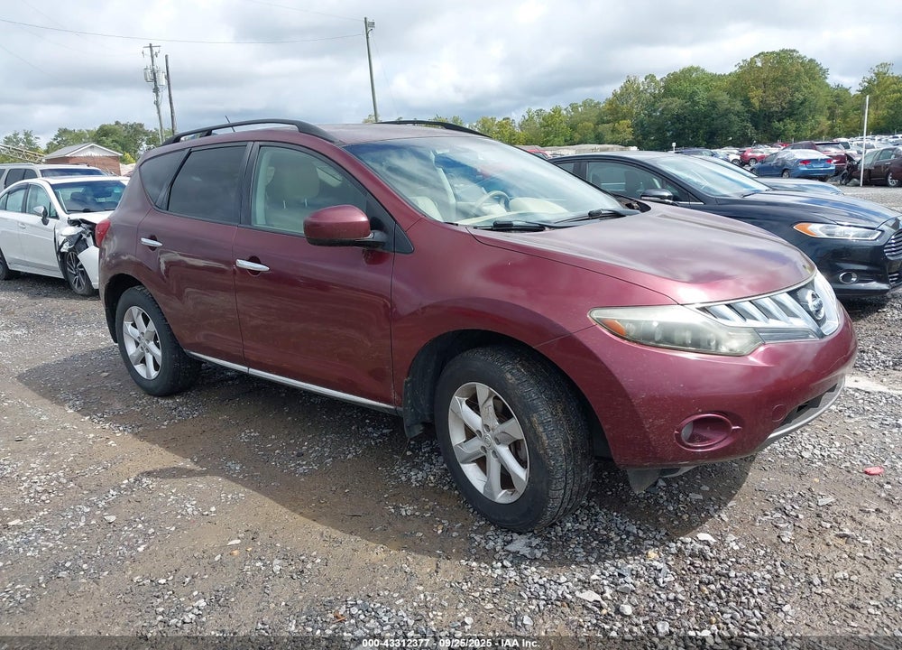 2009 NISSAN MURANO SL VIN: JN8AZ18W79W144541