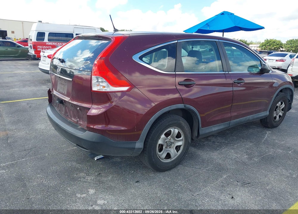 2013 HONDA CR-V LX VIN: 5J6RM3H3XDL041939