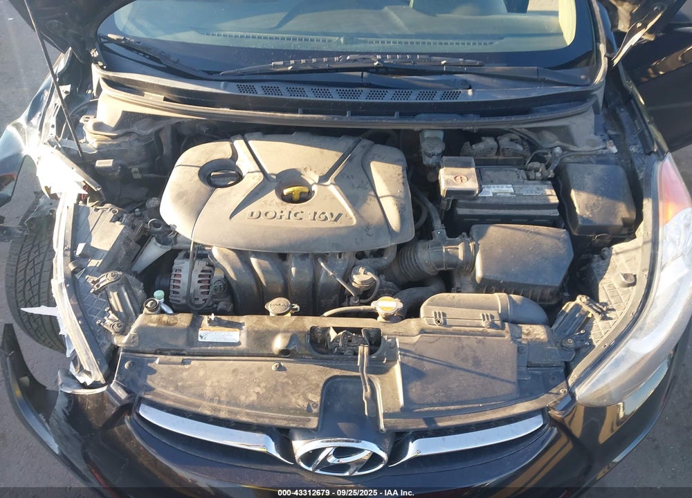 2012 HYUNDAI ELANTRA LIMITED VIN: 5NPDH4AE3CH121186