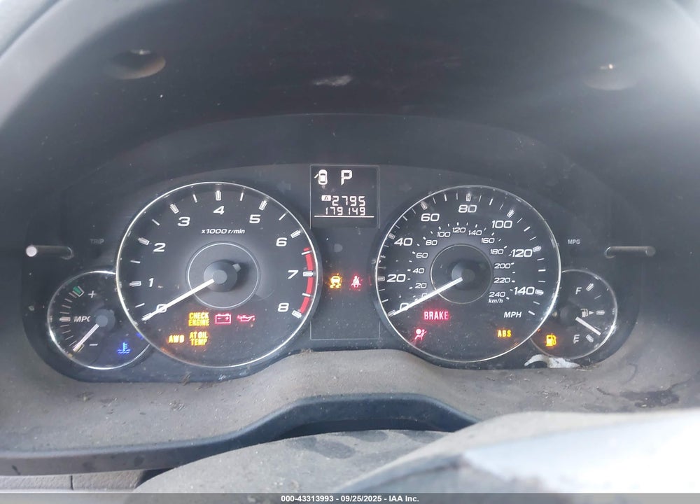 2012 SUBARU OUTBACK VIN: 4S4BRBCC0C3287631
