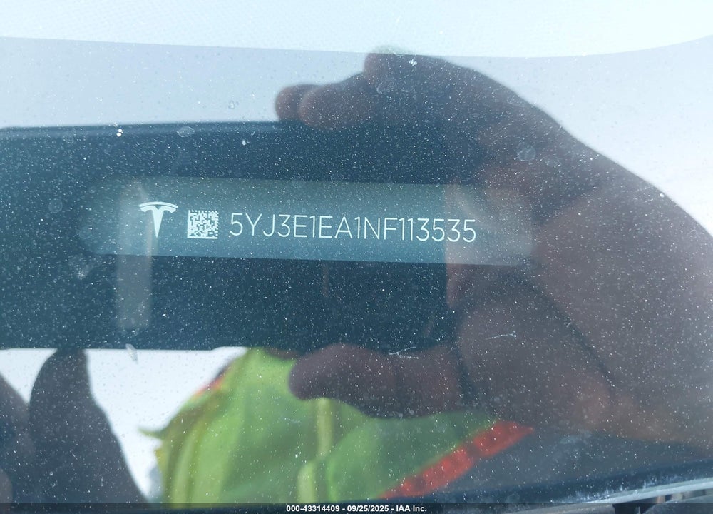2022 TESLA MODEL 3 REAR-WHEEL DRIVE VIN: 5YJ3E1EA1NF113535