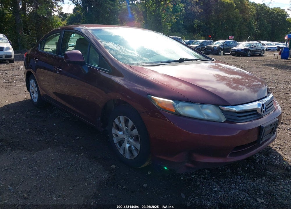 2012 HONDA CIVIC LX VIN: 19XFB2F5XCE326712