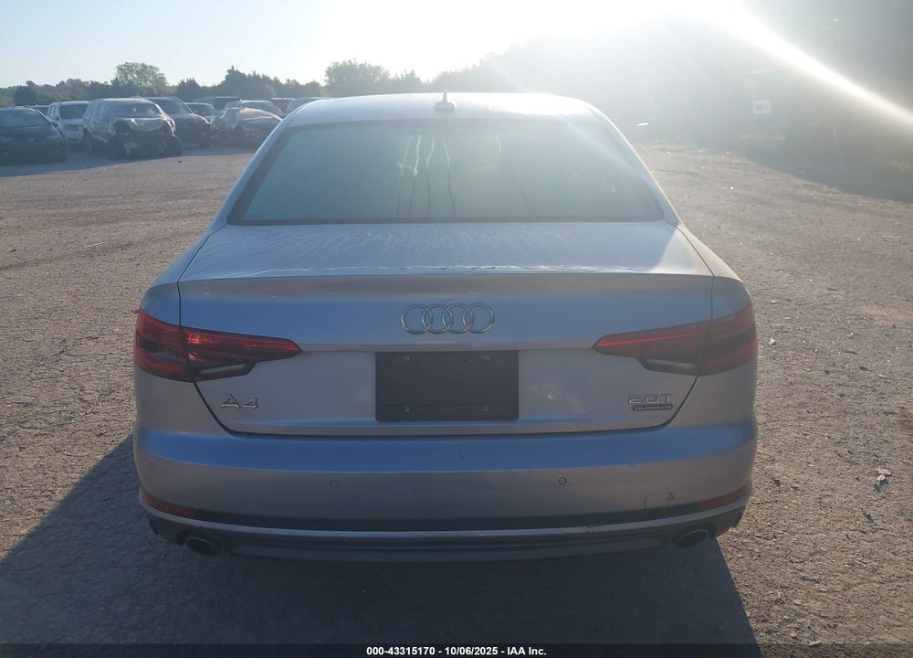 2017 AUDI A4 2.0T PREMIUM VIN: WAUFNAF42HA158645